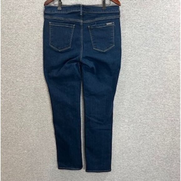 Eddie Bauer Jeans Womens Size 12 Blue Denim Curvy Straight Mid Rise Casual - Picture 16 of 16